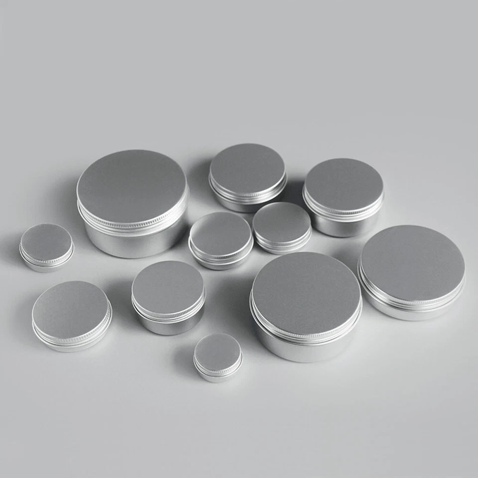 Aluminum Tin Jars Metal Empty Storage Box DIY Cosmetic Packaging Case 10g-250g - Image 6 view 1